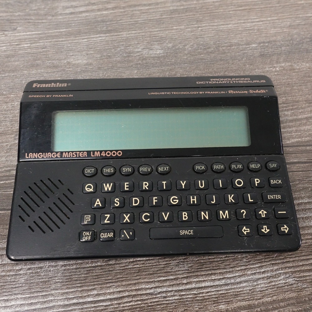 Franklin Language Master‎ LM-4000 Dictionary Thesaurus Black Good Vintage Speech